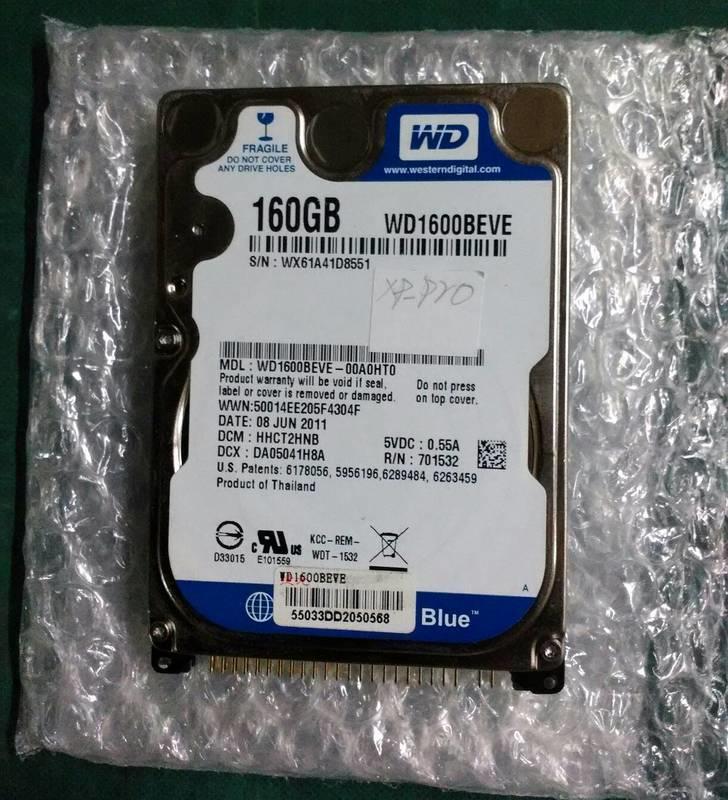 藍標WD160G IDE2.5吋介面硬碟+150元送全新USB2.0+1394雙介面外接盒限自取