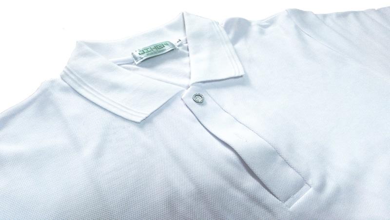 中興紡織coolplus吸溼排汗素面Polo衫(白) 台灣製