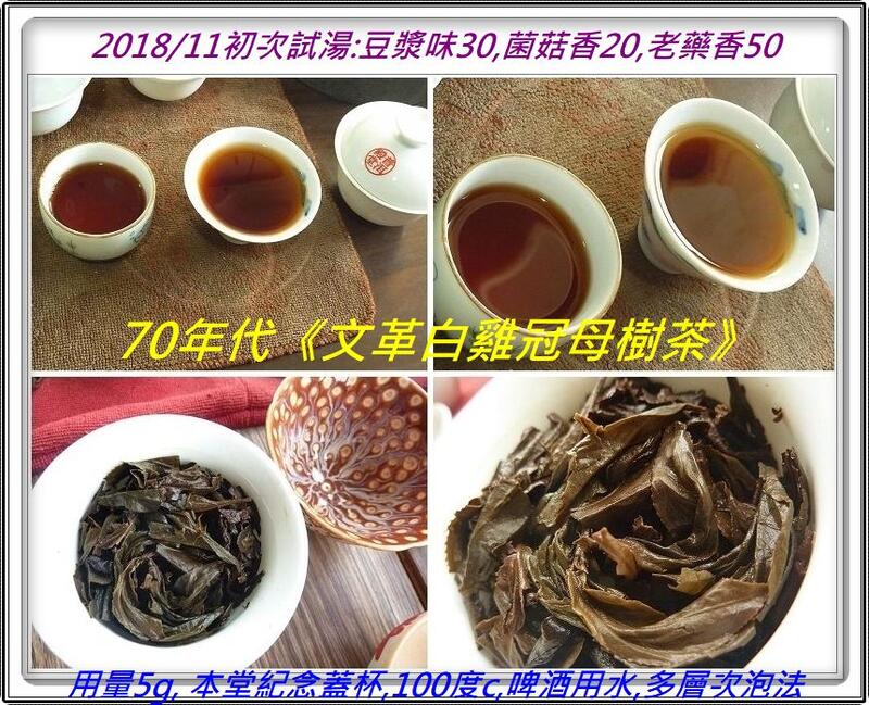 70白雞冠初試茶湯