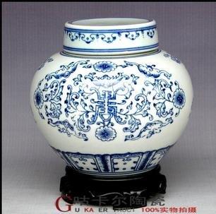 EZBUY-景德鎮 陶瓷器 茶葉罐 茶具 花瓶 青花瓷 工藝品 禮品 家居裝飾品