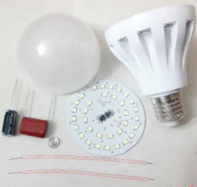 3W5W7W12w led燈泡e27照明節能燈螺口組裝外殼套件散件配件 151-00050