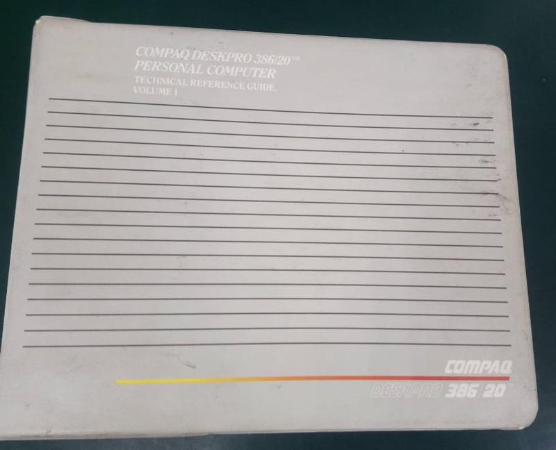 COMPAQ DESKPRO 386/20 PERSONAL COMPUTER TECHNICAL REFERENCE 