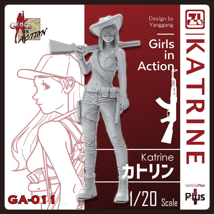 ZLPLA GA-011 Katrine美女 女兵系列1/20 樹脂GK人形,手辦模型非美少女公仔