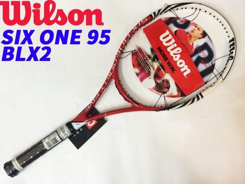 大自在 wilson 網球拍 SIX ONE 95  BLX2 含線 送拍袋