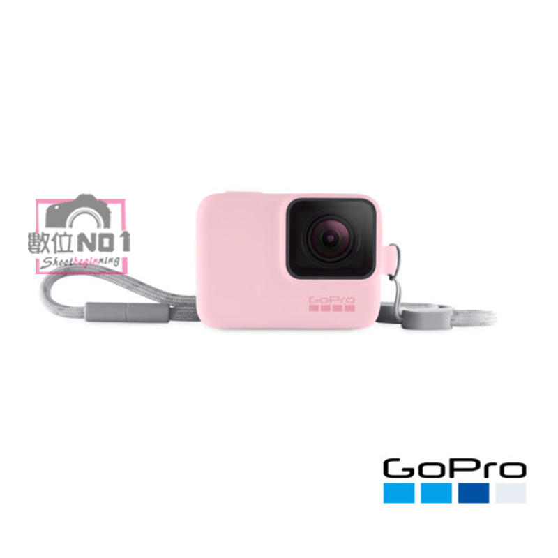 數位NO1 * GoPro 矽膠護套 ACSST-004 粉色 護套 + 繫繩  公司貨  粉嫩粉紅色  皮套  保護套