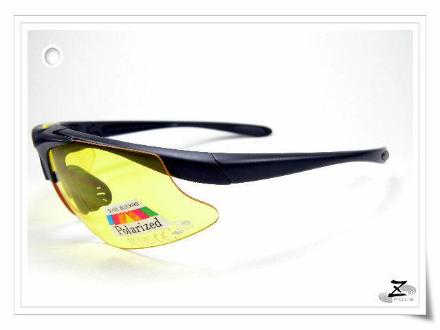 【專家推薦!Z-POLS 2 可掀款】頂級版夜間用黃色偏光鏡可佩度帥氣款太陽眼鏡，加贈運動眼鏡盒唷!!