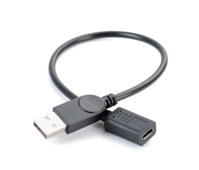 【勁昕科技】USB公轉Type-c母手機數據充電延長線轉接線