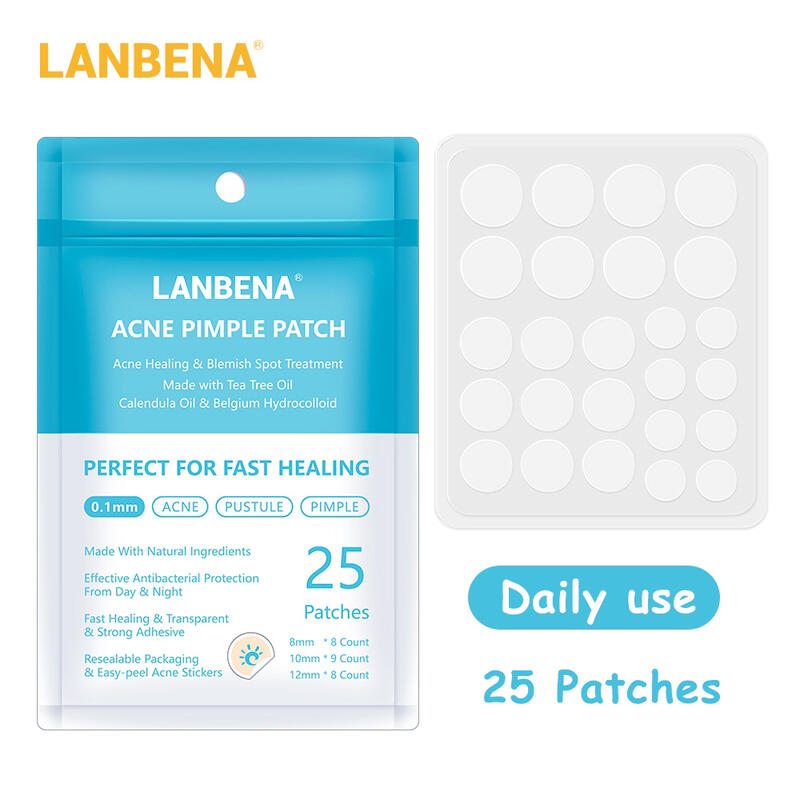【買一送一】LANBENA皮膚痘痘貼，茶樹精油隱形痘痘貼0.1mm25貼