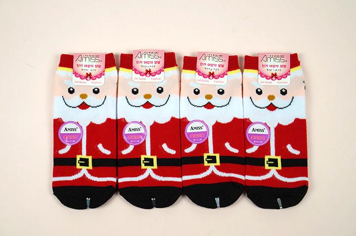 (3雙入)襪襪屋【C405-42L】可愛直版止滑童襪＊聖誕老公公(3尺寸)