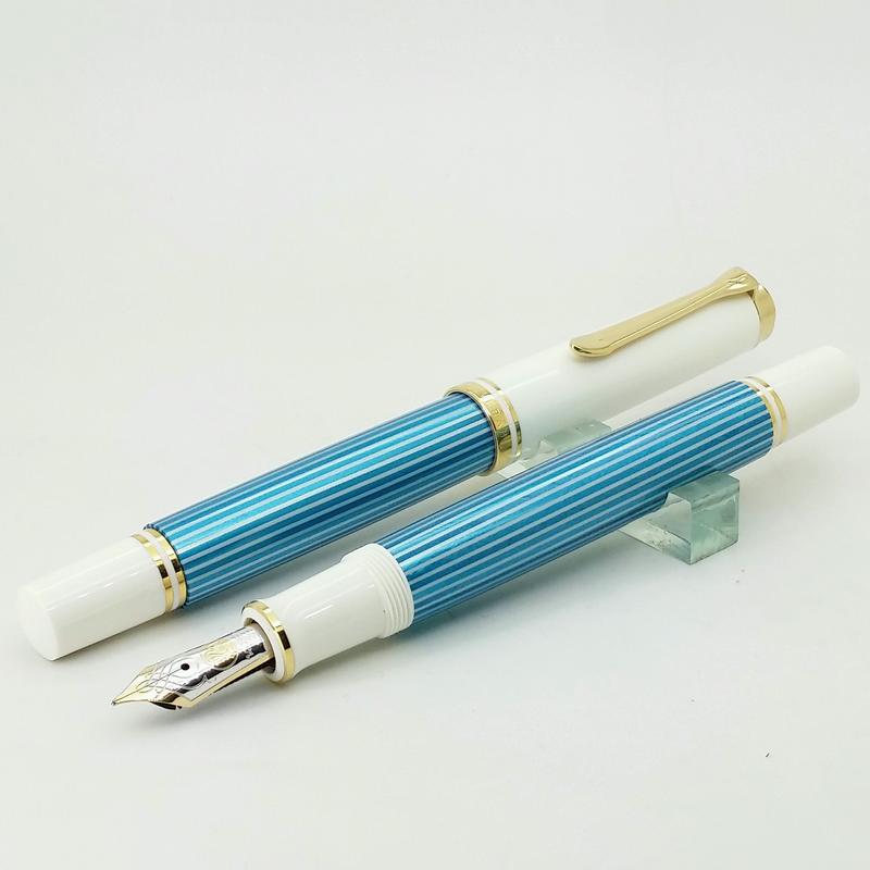 【鋼筆人】德國 Pelikan 百利金 M600 土耳其藍條 鋼筆 EF尖