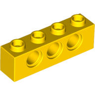 全新LEGO樂高黃色孔磚【3701】Technic Brick 1x4 Holes 370124