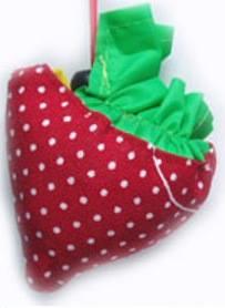 環保草莓摺疊購物袋