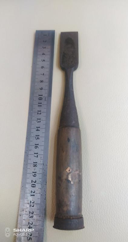老工具木工鑿刀2，(未磨)實品拍照，尺寸如圖！