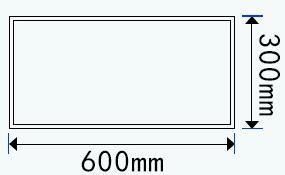 led平板燈天花鋁扣面板廚房衛生間嵌入式面板燈 600mm×300mm 24W