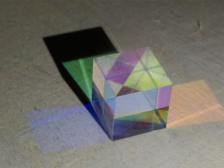 立方體稜鏡 合色稜鏡 光立方 物理光學實驗道具 分光棱鏡