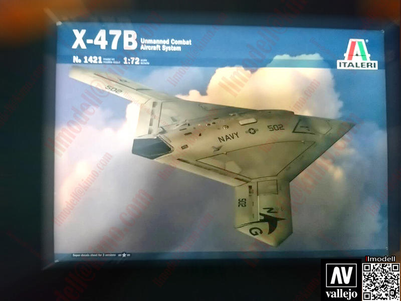 Italeri 1/72 X-47B 美國艦載無人戰鬥機 UAV 組裝模型 Platz no.1421