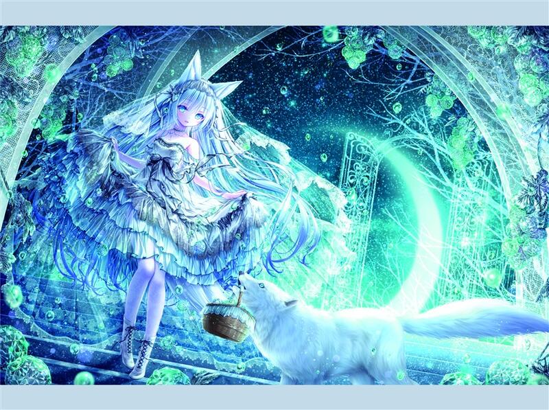 美品 てぃんくるイラストレーションズ恋夜茶会 特典☆ホロカード・クリアポスター てぃんかーべる/てぃんくる】てぃんくるイラストレーションズ 恋