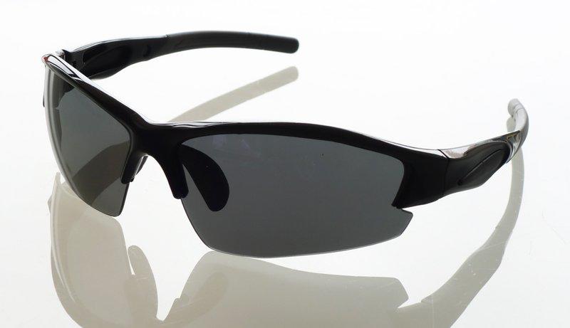 【台灣製造】2組1.6mm厚度偏光鏡片【藍羚眼鏡】TR-902深灰色偏光片運動太陽眼鏡(單車/高爾夫)
