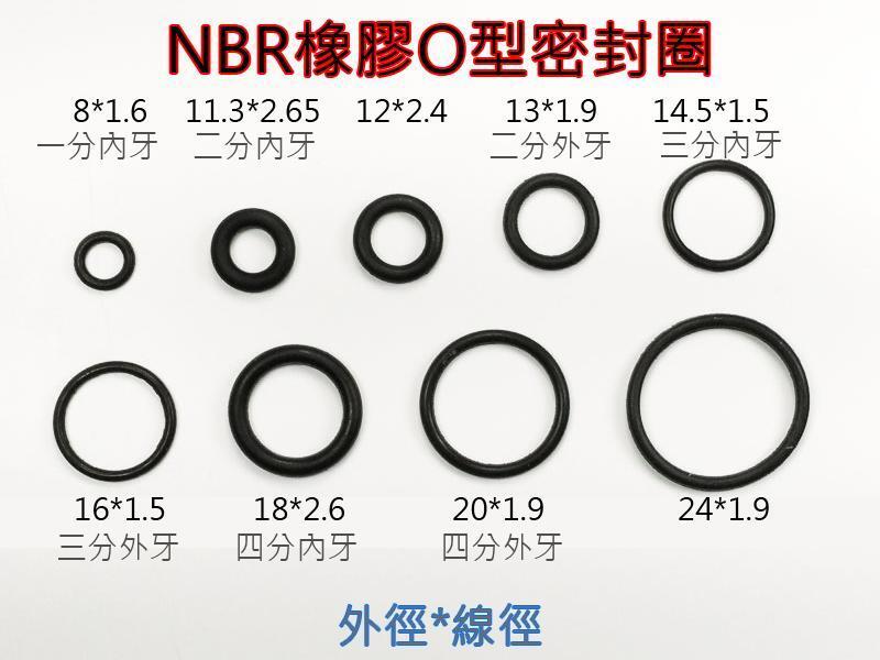 NBR O環 O-ring 24mm~71mm 各規格外徑 * 線徑3mm 晴膠圈 Nitrile Rubber材質