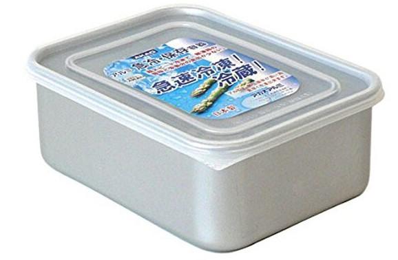~* 萊康精品 *~ 日本製 Akao alumi 鋁製保冷保鮮盒 食材急速冷凍解凍 深型 中 1.8L