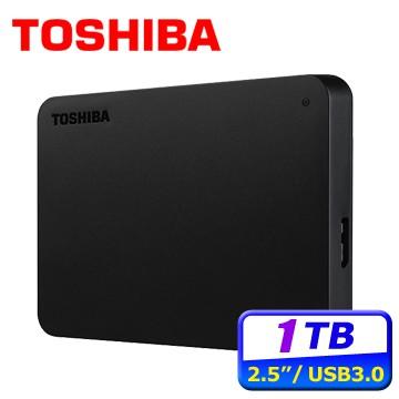 含發票有保障~東芝TOSHIBA 1T 1TB basic A3 USB3.0 黑靚潮III 2.5吋外接硬碟 行動硬碟