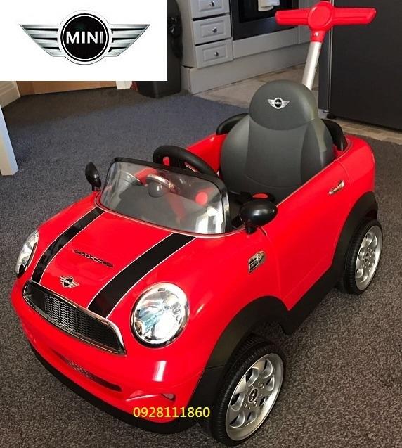 BMW原廠授權Mini Coopers握把四輪後控助步車紅色手推車後推桿Mini Cooper腳行車學步車嚕嚕車玩具車