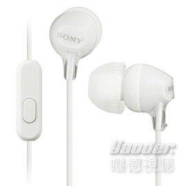 【曜德↘狂降】SONY MDR-EX15AP 白色 支援智慧型手機接聽通話 ★超商免運★送收納盒★