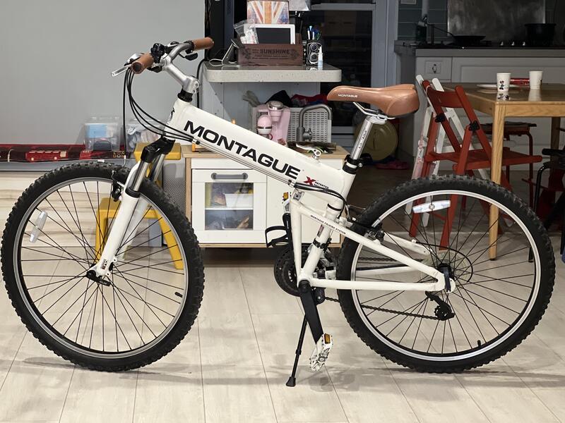 Montague MX 特仕版 傘兵車 16吋車架/白色原廠棕椅/手把/亞克貨/附保卡/攜車袋 或換 700C公路車 露天市集 全台最