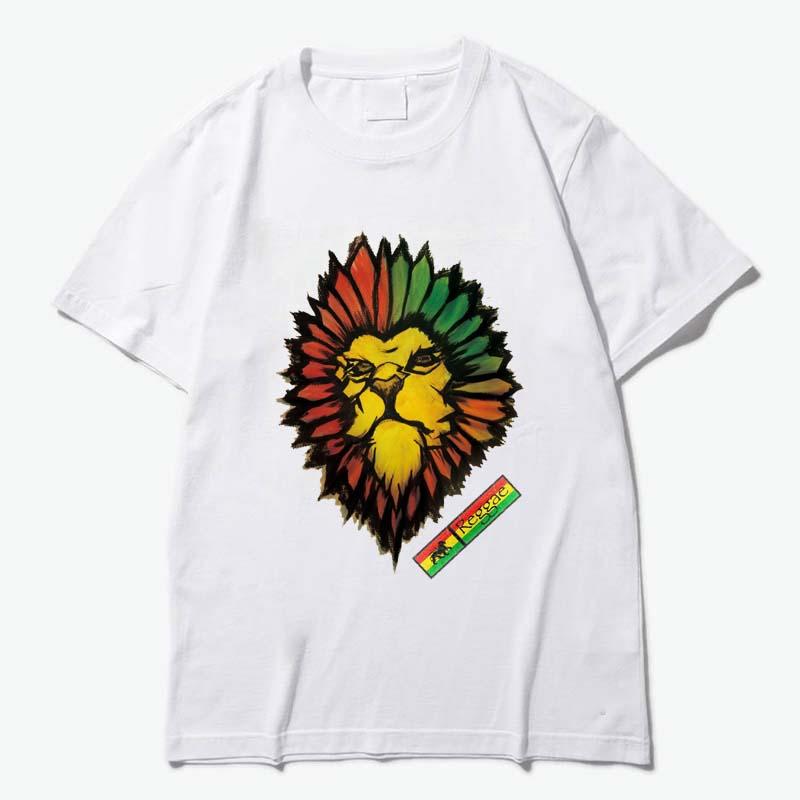 男圓領T rasta lion from zion reggae rock雷鬼搖滾男女純棉亞文化T恤衫