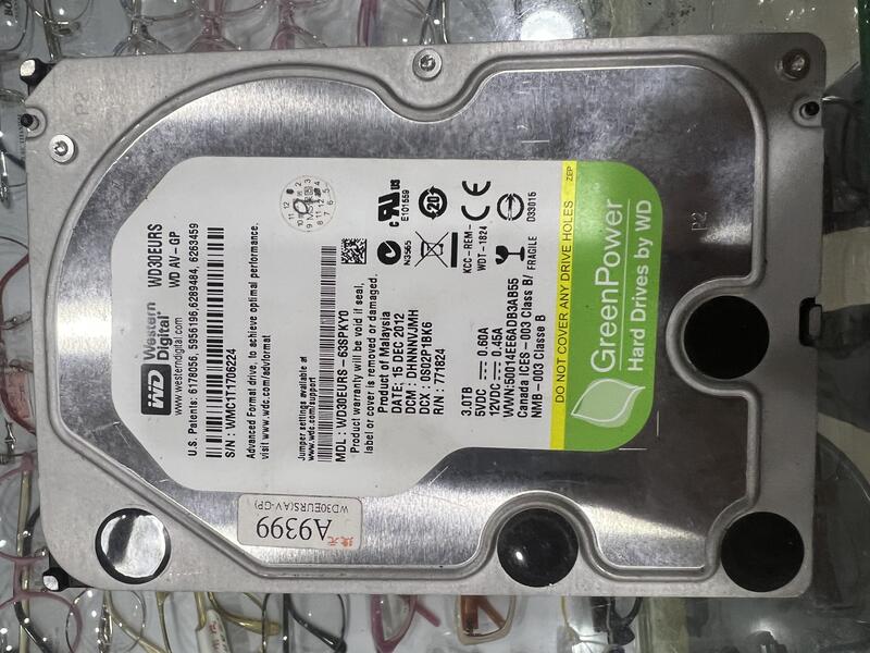 WD20EURS WD AV-GP 影音監控 內接硬碟3TB | 露天市集 | 全台最大的網路購物市集