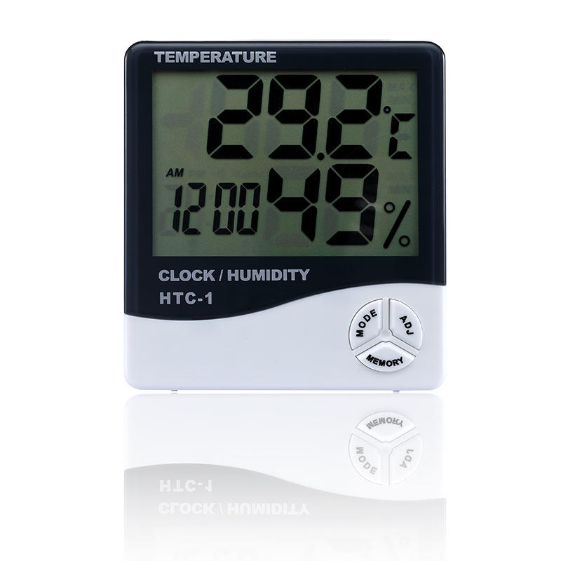 小潮批發【R131】HTC-1 超大字幕 萬用 多功能溫度計 電子溫濕度計 溼度計 時鐘 鬧鈴 日曆 可當時鐘 使用電池