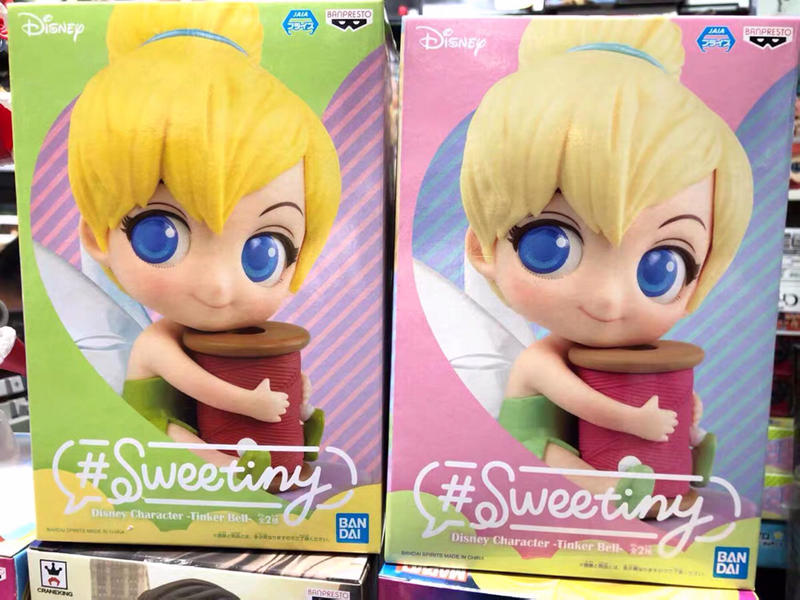 正版 Q版眼鏡廠 迪士尼公主系列 Sweetiny 甜心 小叮噹 奇妙仙子   全高大約12cm   左邊為A款原色，右