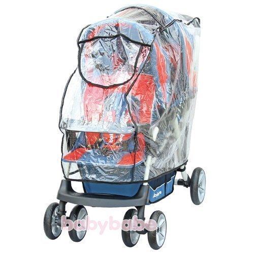  [babybabe] 雙人嬰兒手推車雨罩(前後適用) B01315安全反光防風防雨罩XXL