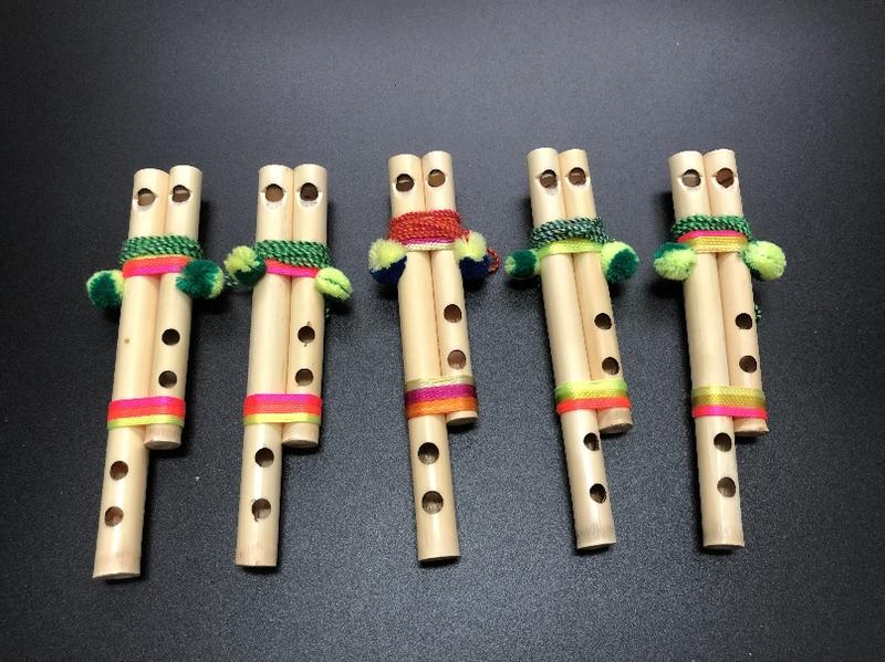 秘魯原裝進口－－可吹奏小巧可愛－－雙排笛Gagtas