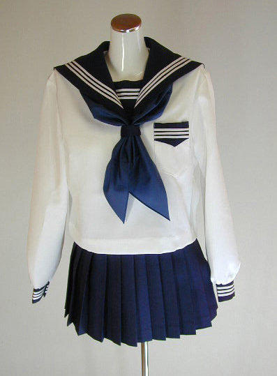 【特選日本高校水手服代購】日本製女生長袖水手服制服上衣(側開式) EB-4919N