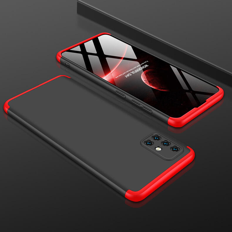 GMO 4免運贈玻璃貼Samsung三星A51 5G SM-A516 紅黑紅GKK360度3段全包殼手機殼套保護殼
