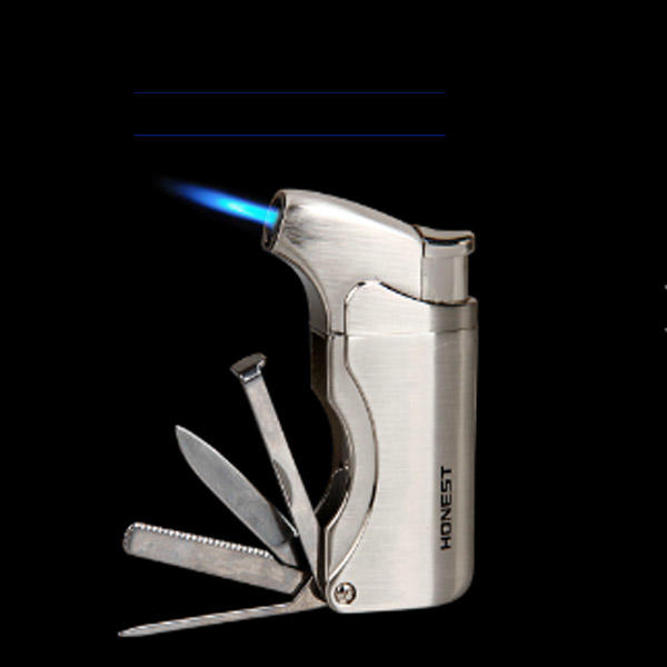 【老煙槍】百誠正版個性充氣式創意雪茄煙鬥打火機煙鬥配件專用工具斜火防風