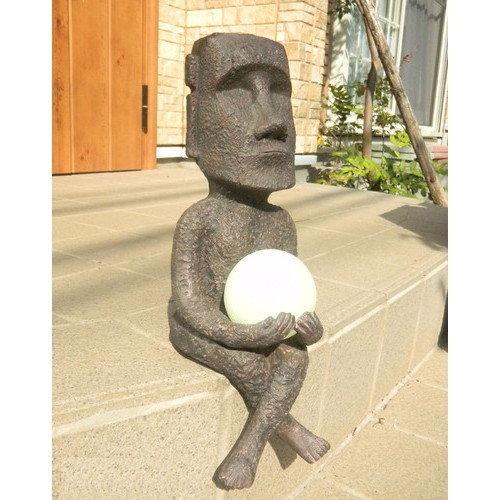(I LOVE)少見商品-智利復活島迷你Moai巨像太陽能小夜燈moai 摩艾實用 裝置藝術 送人自用兩相宜