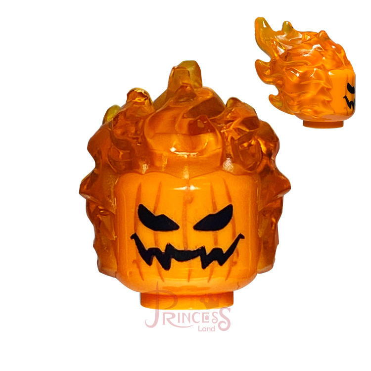 樂高王子 LEGO 76057 頭 南瓜頭 特殊頭 火焰 橘色 Pumpkin 26990pb01 A047