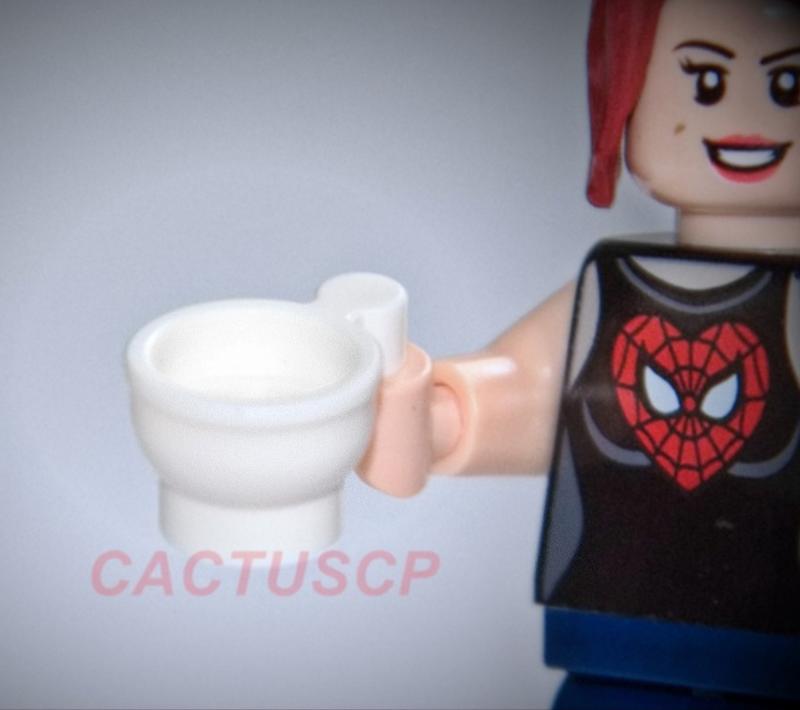 CP樂高 LEGO 人偶配件 白色 咖啡杯 杯子 茶杯 71024 71022 38014 全新