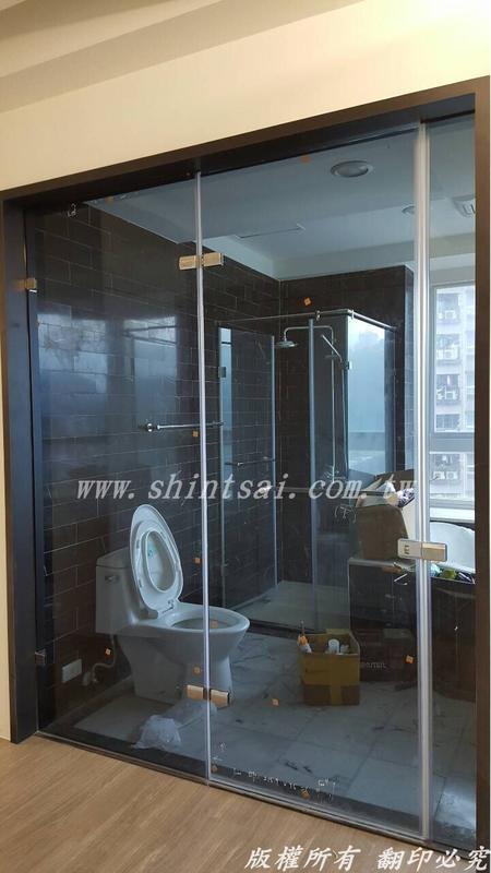 Shintsai玻璃 淋浴間 淋浴拉門 衛浴 品質優乾溼分離 無框五角式淋浴拉門 含丈量、安裝、 限地區含安裝