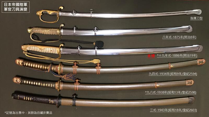 軍用品][原品] 二戰日本陸軍十九年式尉級軍刀裝具含正緒(日軍舊軍刀