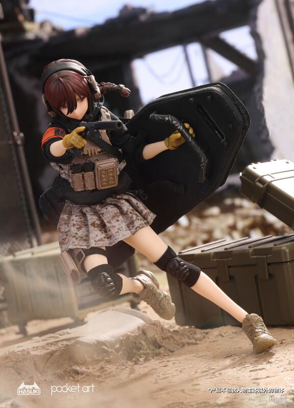怨念事務所】現貨HASUKI pocket art 系列PA004 重盾手卯月憐1/12
