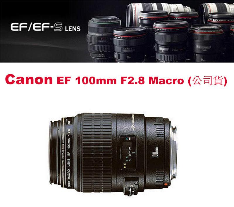 虹華數位 ㊣ 全新公司貨 Canon EF 100mm F2.8 USM Macro 微距鏡 牙科拍攝 生態 國旅卡