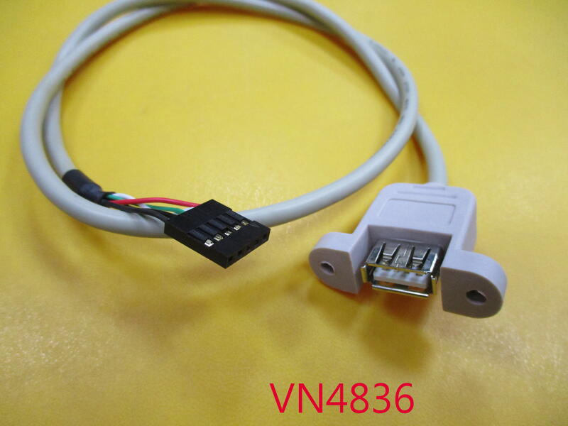 【全冠】60公分.1條15元10條100元 USB2.0母/杜邦線5PIN.USB延長線.USB轉接線.(VN4836)