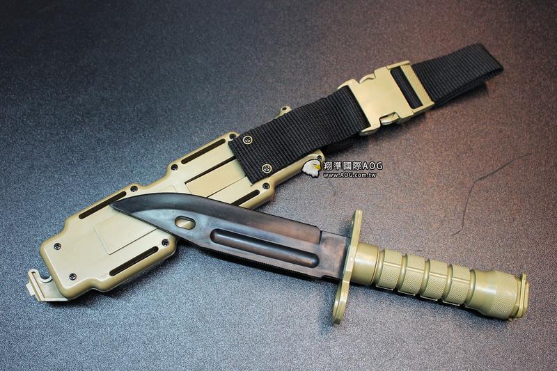 【翔準軍品AOG】刺刀 黑色 塑膠 含刺刀腰部袋 模型 美觀 夾槍管上 DA-UFCAR50 | 露天市集 | 全台最大的網路購物市集