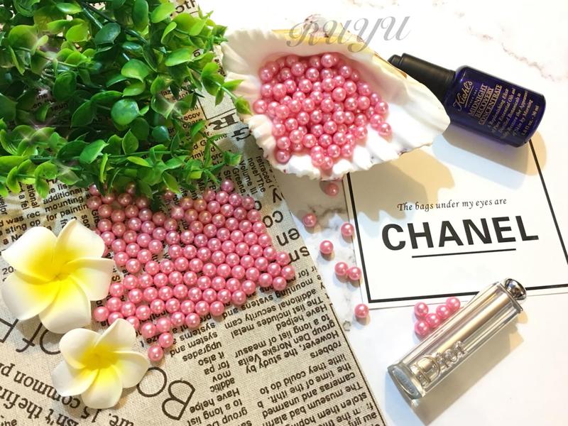 台灣現貨 珍珠 拍攝道具 ABS仿真無孔珍珠8mm 裝飾 配件 粉色白色紫色藍綠色珍珠 透明壓克力 化妝品收納盒