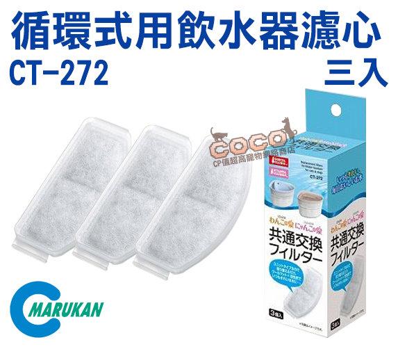 COCO《現貨供應》Marukan三角循環式用飲水器替換濾心(3入)CT-272(適用CT-271、DP-567飲水機)