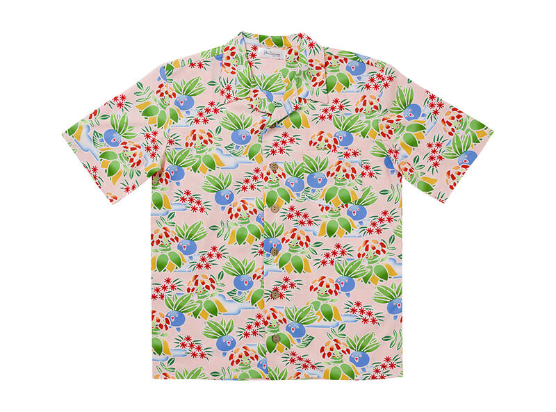 代購 正版 日本 寶可夢 寶可夢中心 神奇寶貝 禮賓部 走路草 美麗花 夏威夷 短袖 襯衫 上衣 衣服
