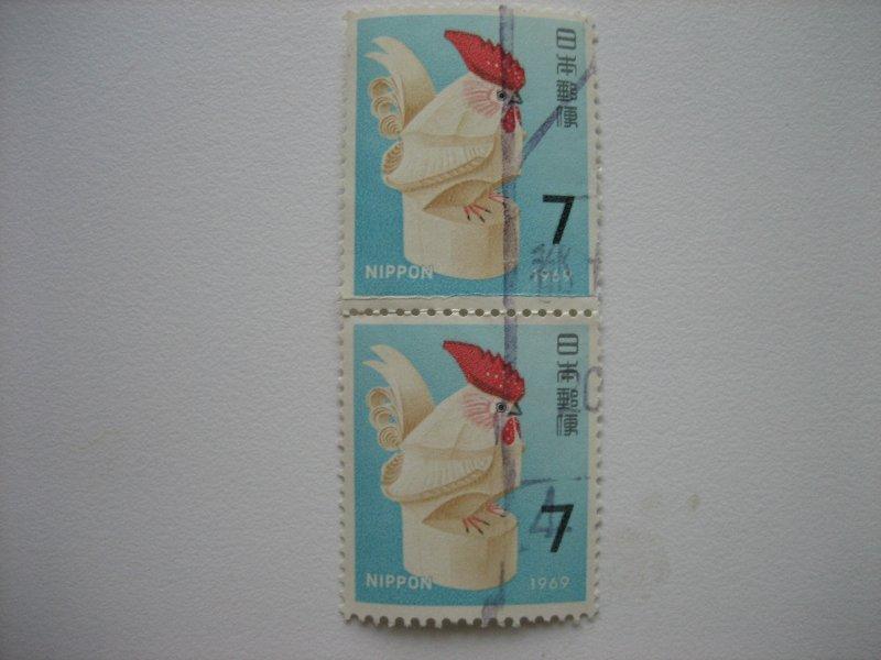 1969年~日本生肖雞票連票1